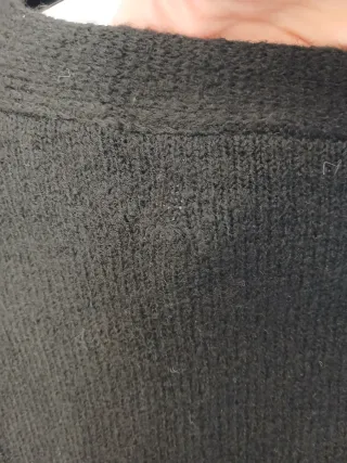 Golfino donna nero con fiocco