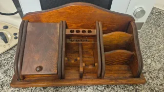 Antiguo organizador de escritorio madera
