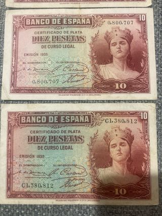 Billetes 5 Pesetas Banco de España 1935