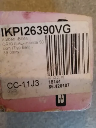 Pistón 49cc Honda Scoopy SFX Bali SJ