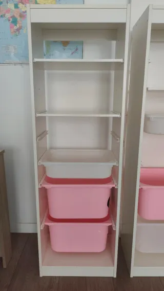 Estanterías Trofast Ikea con cajas