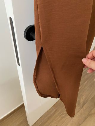 Vestido camisero marrón talla grande XXL