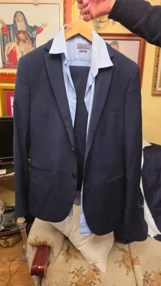 Traje Zara Man Azul Talla M