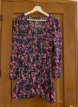 Vestido con estampado floral talla S de Zara
