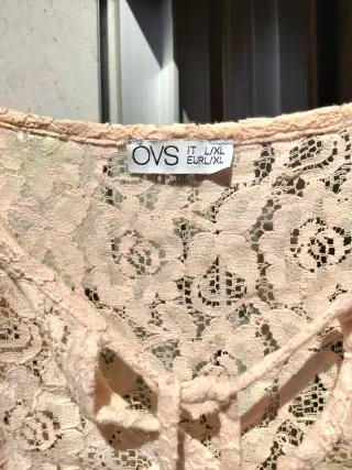 Copricostume pizzo rosa con nappe