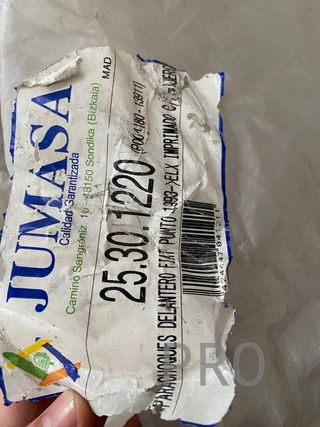 Paragolpes Fiat punto 25301220 Nuevo