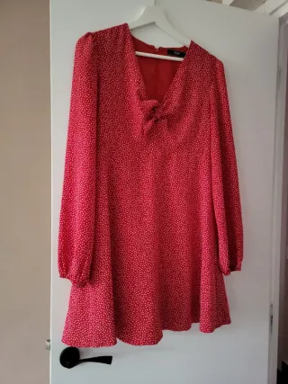 Vestido Guess rojo lunares talla S