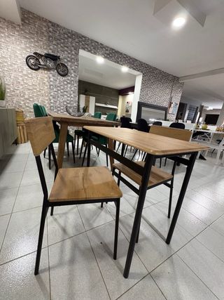 Mesa Comedor Industrial con 2 sillas