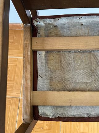 2 Sillas Madera Antiguas Asiento Scay