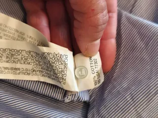 Camisa Zara Rayas Cuello Mao Talla M/L