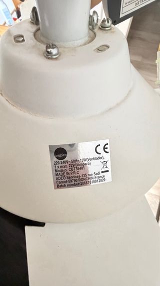 Ventilador de techo madera y luz