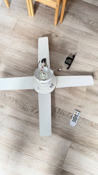 Ventilador de techo madera y luz