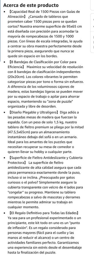 NUEVO! Tablero Plegable Puzzle 1500 Piezas con