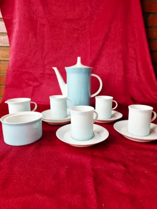 Juego de té Rosenthal azul y blanco