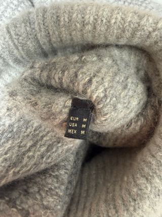 Jersey Massimo Dutti cuello alto lana gris