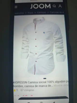 Camisa AIOPESON Blanca Talla XL