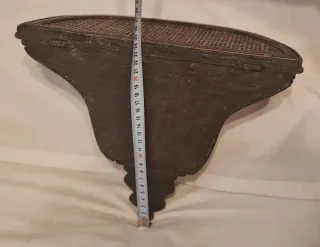 Mensula pared ratán y madera