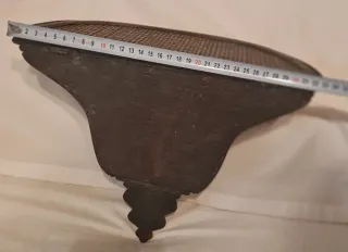 Mensula pared ratán y madera