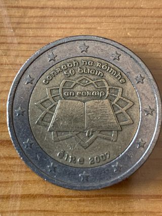 Moneda 2€ Tratado de Roma 2007 Irlanda