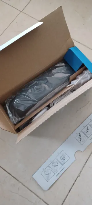 Teléfono fijo Alcatel blanco y azul