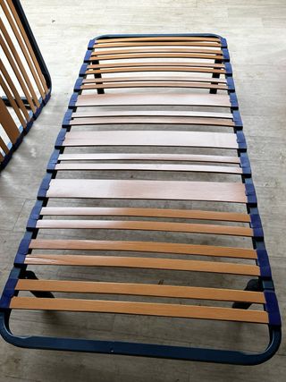 2 Camas 90x180 cm Metal/Madera