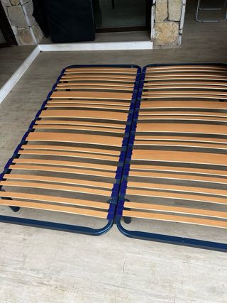 2 Camas 90x180 cm Metal/Madera