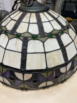 Lámpara Techo Tiffany Vidrio Rústico