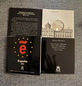 Moneda Plata 2000 Ptas España 1995