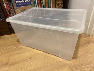 Caja de plástico transparente 57x28x40 cm