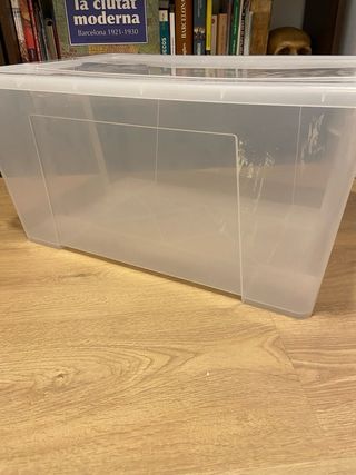Caja de plástico transparente 57x28x40 cm