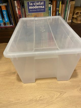 Caja de plástico transparente 57x28x40 cm