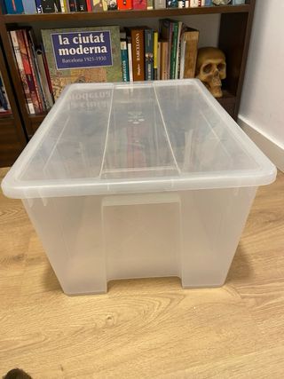 Caja de plástico transparente 57x28x40 cm