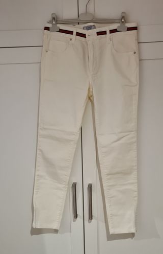 Pantalón blanco EL GANSO – Slim Fit – Talla 40 (L)