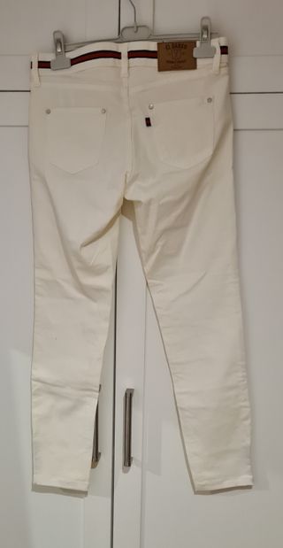 Pantalón blanco EL GANSO – Slim Fit – Talla 40 (L)