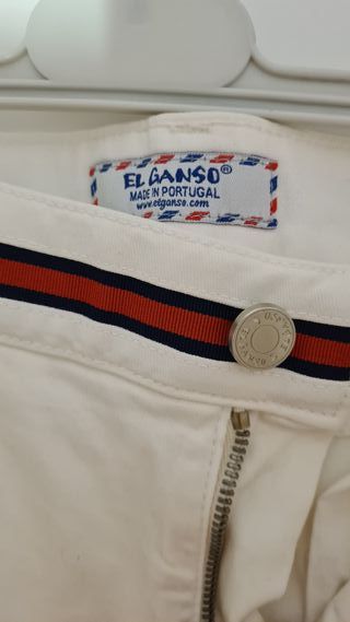 Pantalón blanco EL GANSO – Slim Fit – Talla 40 (L)