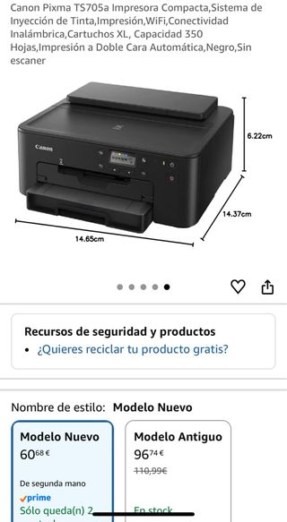 Impresora Canon Negra