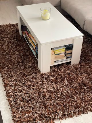 Alfombra Shaggy Beige y Marrón