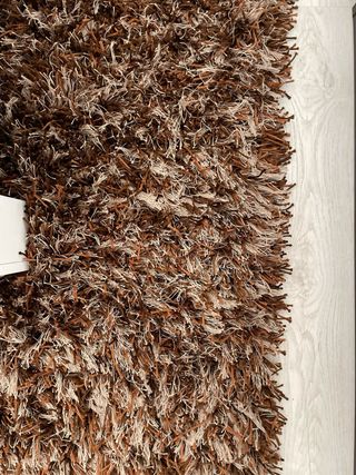 Alfombra Shaggy Beige y Marrón