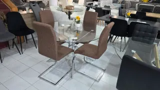 Comedor cristal y metal oferta