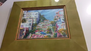 Cuadro colorido de paisaje urbano