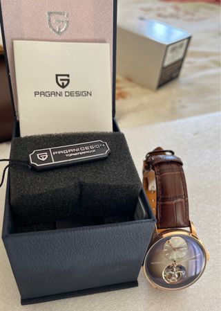 Reloj Automático Pagani Design Marrón/Dorado.