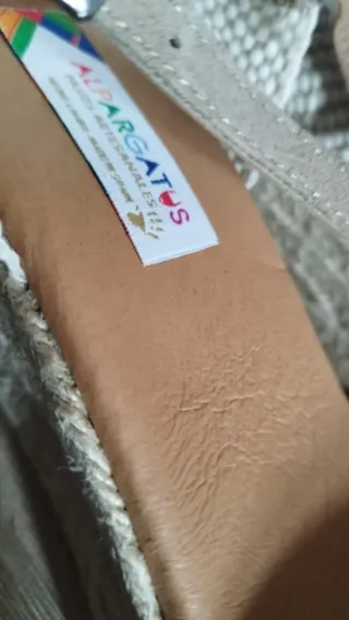 Espardenyas/Sandalias de cuero beige. Sin estrenar