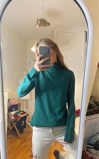 Jersey Cortefiel verde con botones