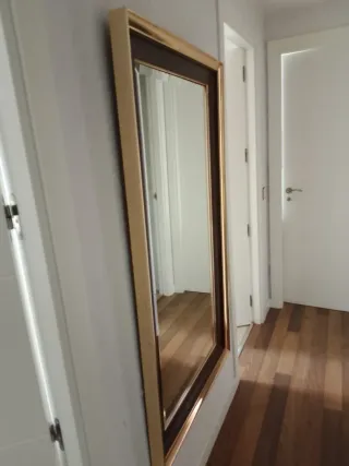 Espejo grande madera y cristal