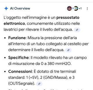 Pressostato Candy 10kg