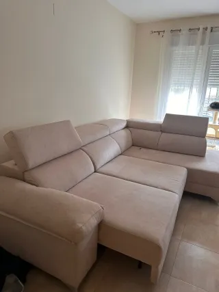 Sofá modular beige 3 plazas extensible