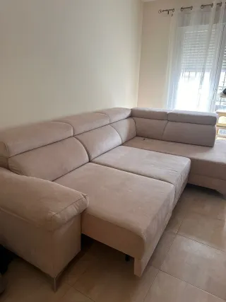 Sofá modular beige 3 plazas extensible