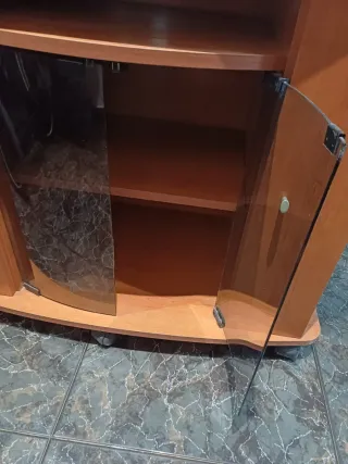 Mueble TV Madera y Cristal