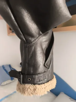 Cazadora Zara doble faz efecto piel M