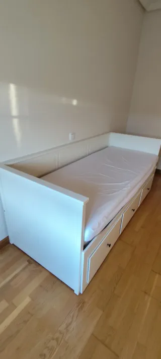 Diván Ikea Hemnes Blanco con Cajones